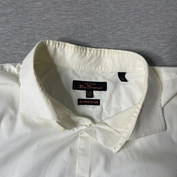 The Original Ben Sherman Men’s Solid White Button-Up Dress Shirt - Picture 5 of 11